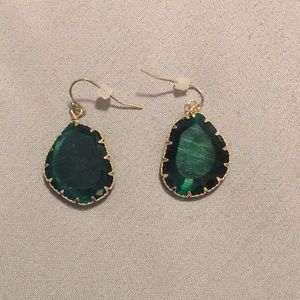 Green stone earrings 5/$25